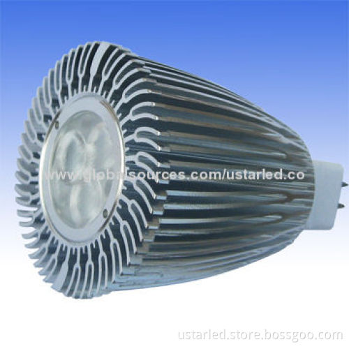 3x3 E27 LED Spotlight, AC/DC 12V, Pure Aluminum, CE and RoHS Marks, Whole Lens